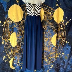 Iris Brand Strapless Maxi Dress with Double Layer Skirts Maxi /Mini SZ S